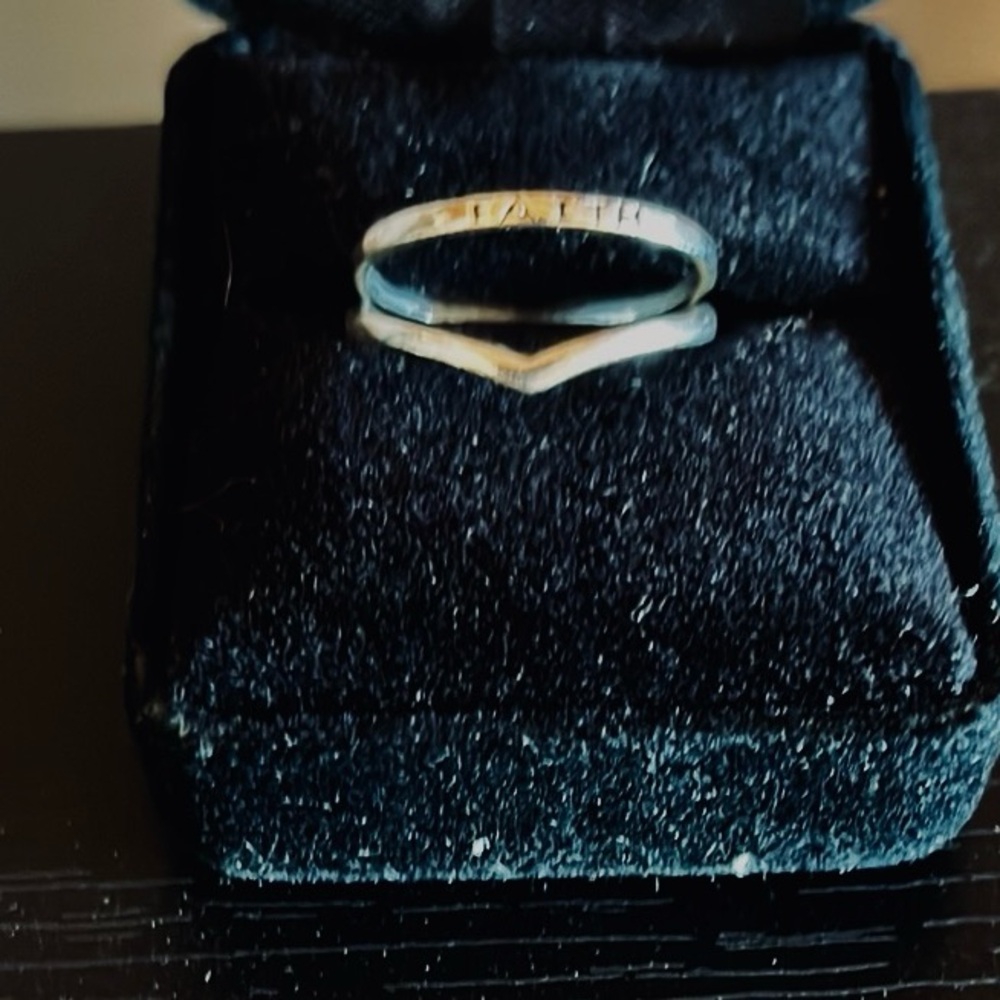 Set of two 925 Sterling Silver stack rings